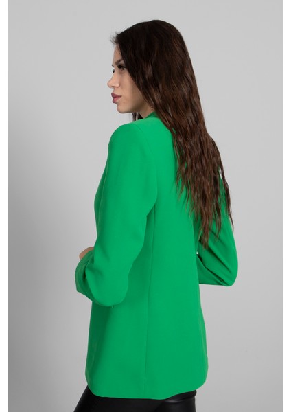 Yeşil Vatkalı Astarlı Blazer Ceket 0105110.07