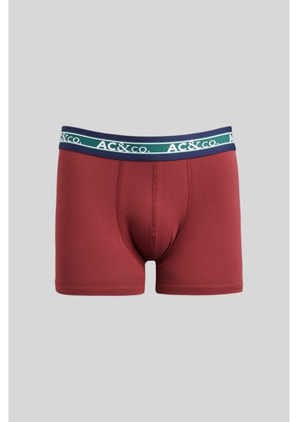 AC&Co / Altınyıldız Classics Erkek Sıyah-bordo-yesıl 3'lü Pamuklu Esnek Boxer Paketi