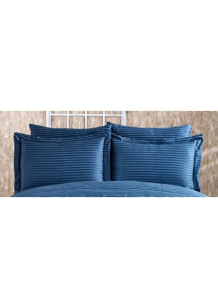 Bella Bambu Jakar Kumaş Indigo Ikili Oksford 60X80 cm Yastık KILIFI-1343