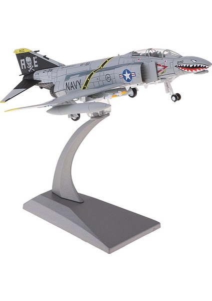 1/100 Ölçekli F-4 Fighter Iı Saldırgan Diecast Metal Model ve Stand (Yurt Dışından)