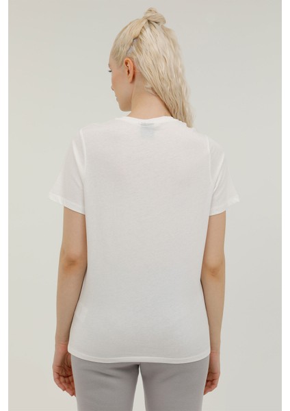 W-GF80 Alına Mınımal T-Sh Ekru Kadın Kısa Kol T-Shirt fiyatları