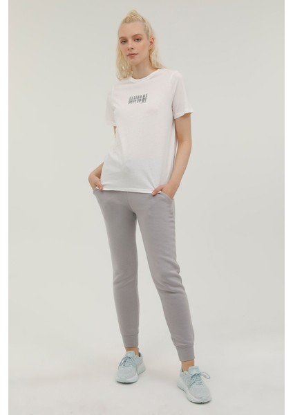 W-GF80 Alına Mınımal T-Sh Ekru Kadın Kısa Kol T-Shirt modelleri