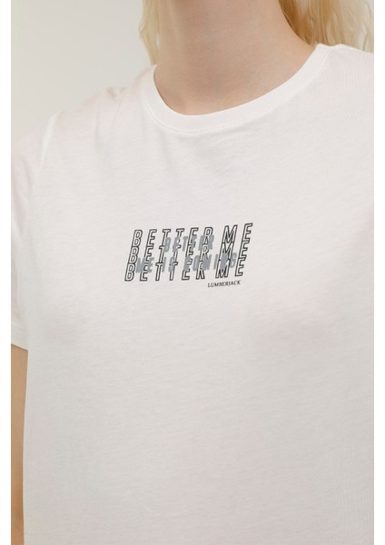 W-GF80 Alına Mınımal T-Sh Ekru Kadın Kısa Kol T-Shirt fırsatları