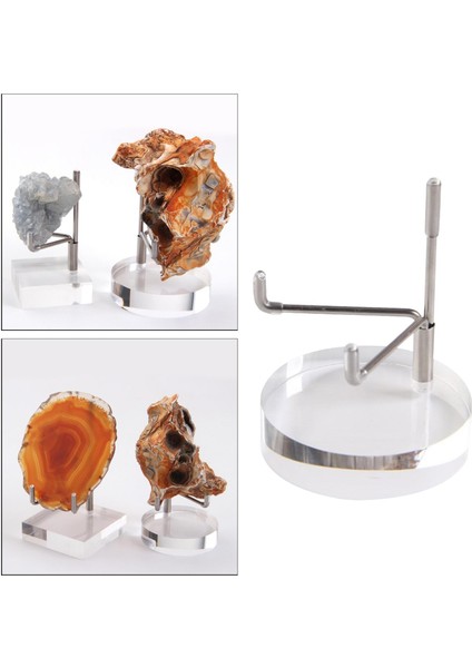 1pc Akrilik Ekran Standı Rafı Fosiller İçin Yuvarlak Taban Inerals Geode Mücevher M (Yurt Dışından) fırsatları