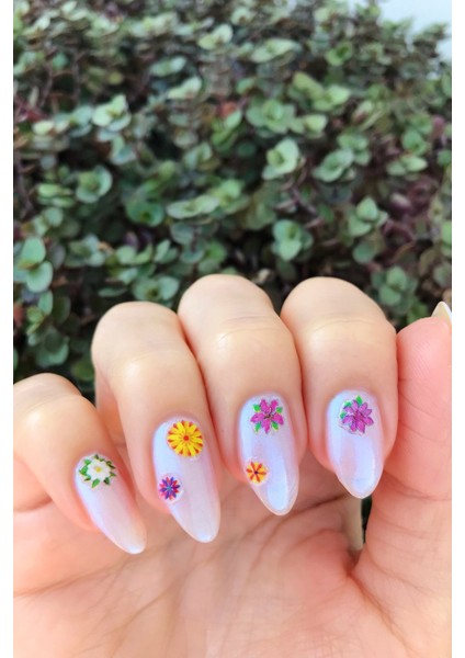 Çiçekler Tırnak Sticker , Nail Sticker, Nail Art modelleri