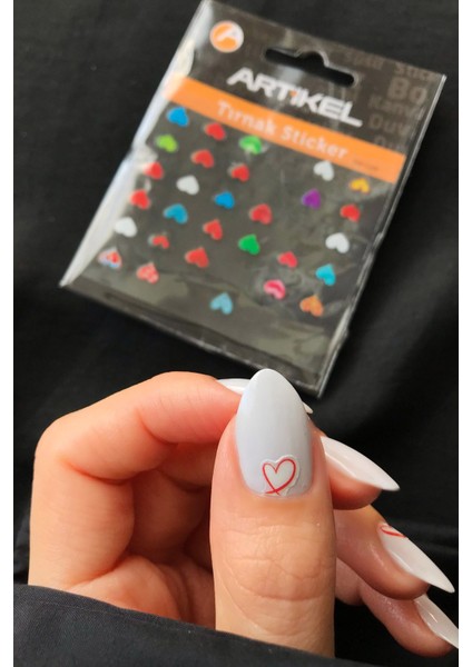 Kalpler Tırnak Sticker , Nail Sticker, Nail Art fırsatları