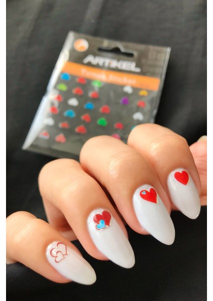 Kalpler Tırnak Sticker , Nail Sticker, Nail Art indirimleri