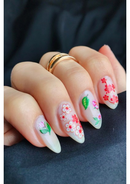 Çiçekler -2 Tırnak Sticker , Nail Sticker, Nail Art