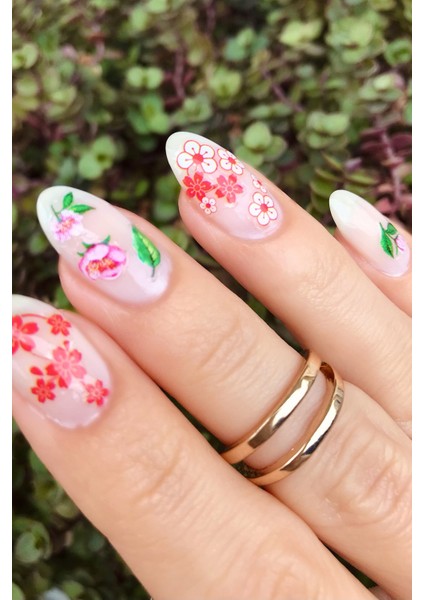 Çiçekler -2 Tırnak Sticker , Nail Sticker, Nail Art fırsatları