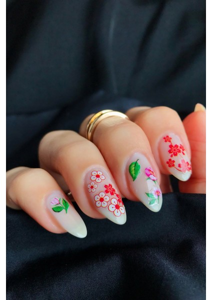 Çiçekler -2 Tırnak Sticker , Nail Sticker, Nail Art indirimleri