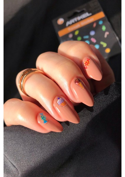 Şekerlemeler Tırnak Sticker , Nail Sticker, Nail Art modelleri