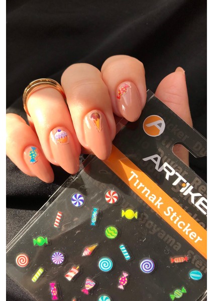 Şekerlemeler Tırnak Sticker , Nail Sticker, Nail Art fırsatları