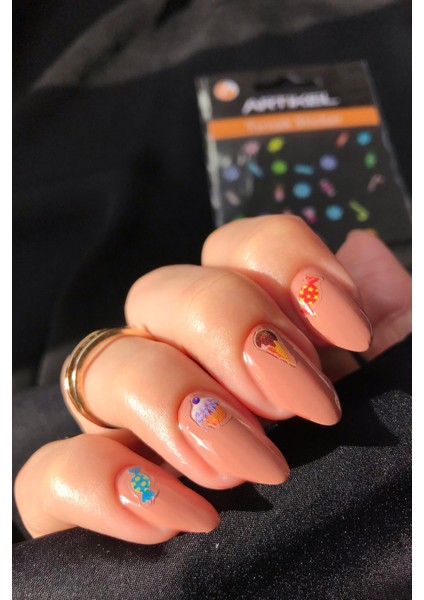 Şekerlemeler Tırnak Sticker , Nail Sticker, Nail Art indirimleri