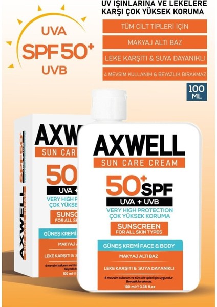 Spf 50+ 3'lü Seti Leke Karşıtı Nemlendirici Yüksek Koruma Güneş Kremi 100 ml