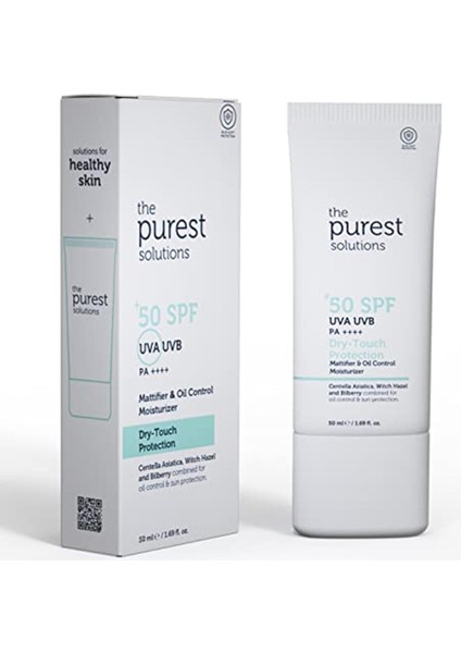 Yağlı Ciltler Için Mat Bitişli Güneş Kremi 50+ Spf Dry-Touch Protection - Mattifier & Oil Control M