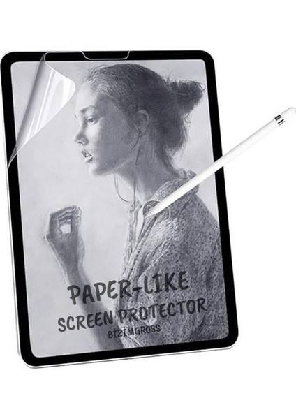 Apple iPad Pro 4.nesil 11 Inç 2022 (A2435-A2759-A2761) ile Uyumlu Paperlike Kağıt Hissi Yazım Çizim Ekran Koruyucu Film