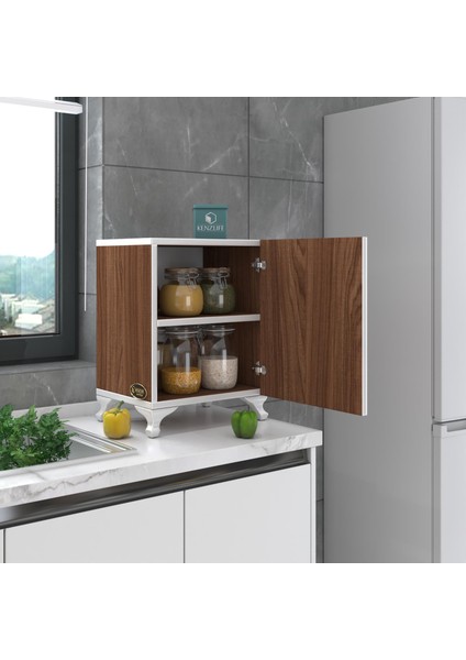 Kenzlife mutfak dolabı mine 048*030*032 cvz kapaklı ayaklı banyo evrak ofis kitaplık ayakkabılık kiler