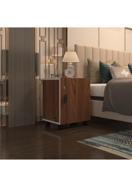 Kenzlife mutfak dolabı zehra 068*030*032 cvz kilitli tekerlekli banyo evrak ofis kitaplık ayakkabılık kiler