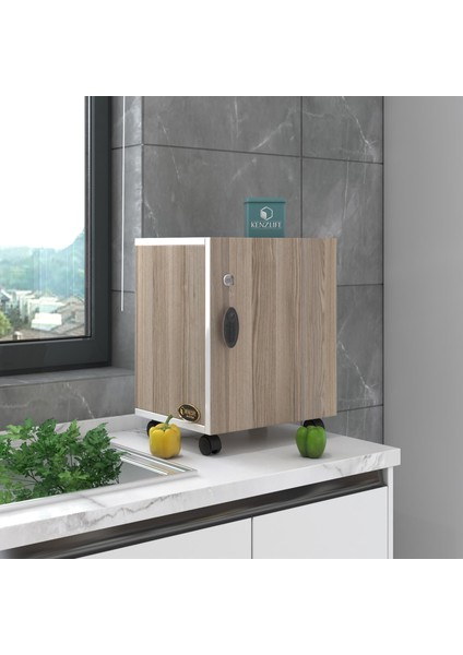 Kenzlife mutfak dolabı zehra 068*030*032 crd kilitli tekerlekli banyo evrak ofis kitaplık ayakkabılık kiler indirimleri
