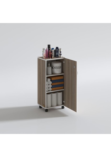 Kenzlife mutfak dolabı zehra 088*030*032 crd kilitli tekerlekli banyo evrak ofis kitaplık ayakkabılık kiler fiyatları