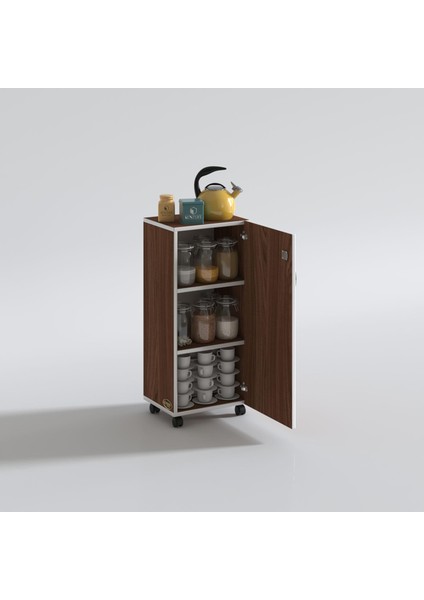 Kenzlife mutfak dolabı zehra 108*030*032 cvz kilitli tekerlekli banyo evrak ofis kitaplık ayakkabılık kiler