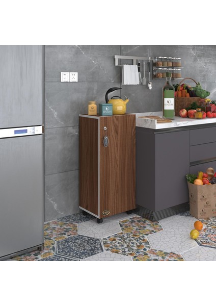 Kenzlife mutfak dolabı zehra 108*030*032 cvz kilitli tekerlekli banyo evrak ofis kitaplık ayakkabılık kiler