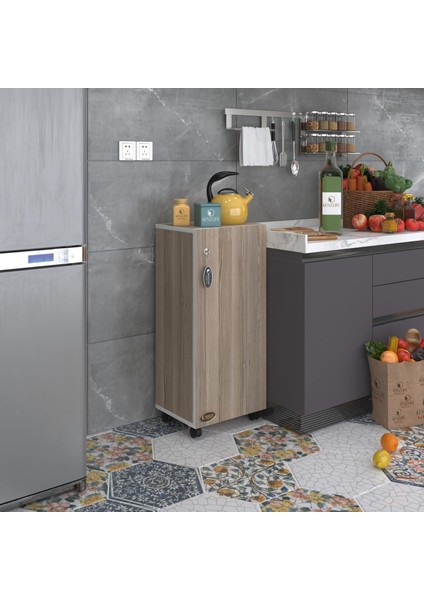 Kenzlife mutfak dolabı zehra 108*030*032 crd kilitli tekerlekli banyo evrak ofis kitaplık ayakkabılık kiler indirimleri