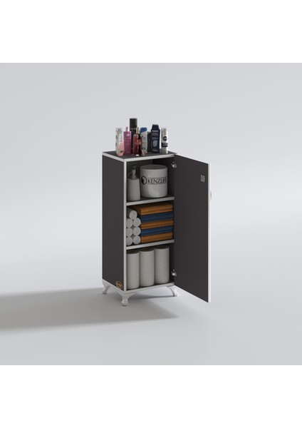 Kenzlife mutfak dolabı zehra 088*030*032 gri kilitli ayaklı banyo evrak ofis kitaplık ayakkabılık kiler fiyatları