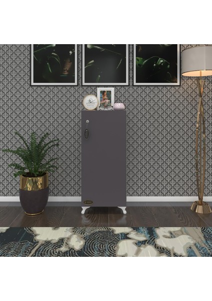 Kenzlife mutfak dolabı zehra 088*030*032 gri kilitli ayaklı banyo evrak ofis kitaplık ayakkabılık kiler indirimleri