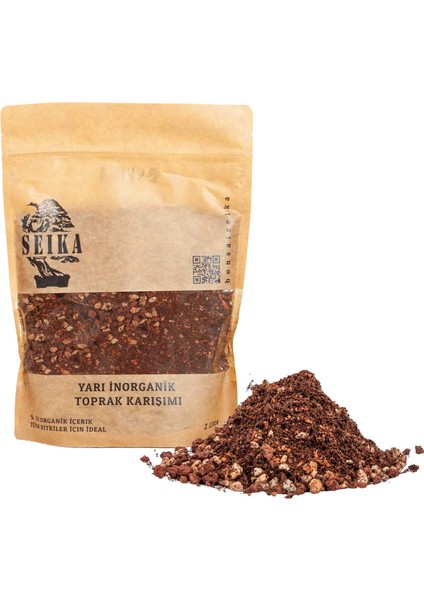 Yarı İnorganik Toprak Karışımı Bonsai, Sukulent, Kaktüs TK02 (2 Litre)