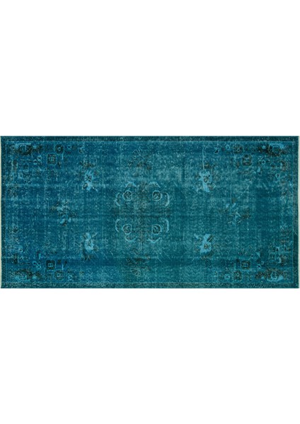 Eşsiz Anadolu Vintage Eskitme El Dokuma Halı 124 x 243 cm 9762