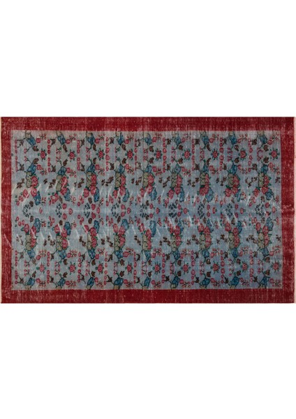 Gerçek El Dokuma Eskitme Vintage Halı 162 x 257 cm 9777