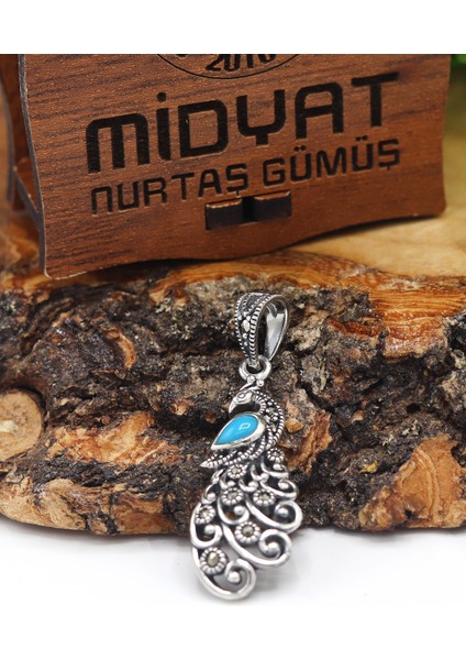 Firuze ve Markazit Taşlı Gümüş Kolye 201021591 fiyatları