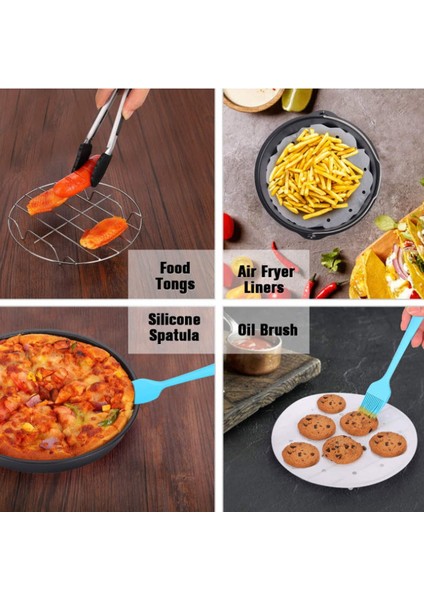 Air Fritöz Aksesuarları 8 Inç (20 cm Çap) 12'li Pişirme Seti (Yurt Dışından) modelleri
