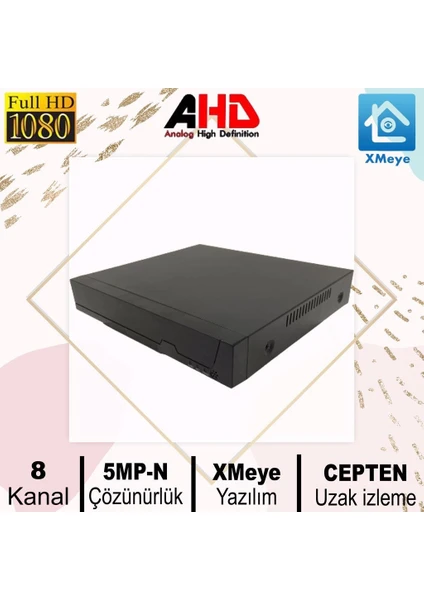 Kayıt Cihazı Dvr 8 Kanal Ahd 4mp 1080P Video Kayıt Cihazı Wellbox WB-308N1H4S