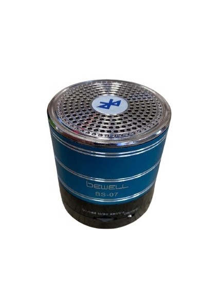 Speaker Hoparlör Bluetoothlu Mini Speaker Mıcro/ Sd Kart Girişli Şarjlı Hoparlör Mavi Bewell Bs-07