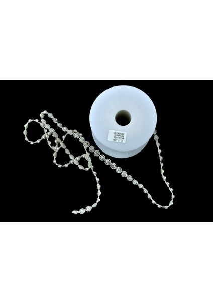 Yarım Inci Ipe Dizili Makara 8MT-AA056-KREM