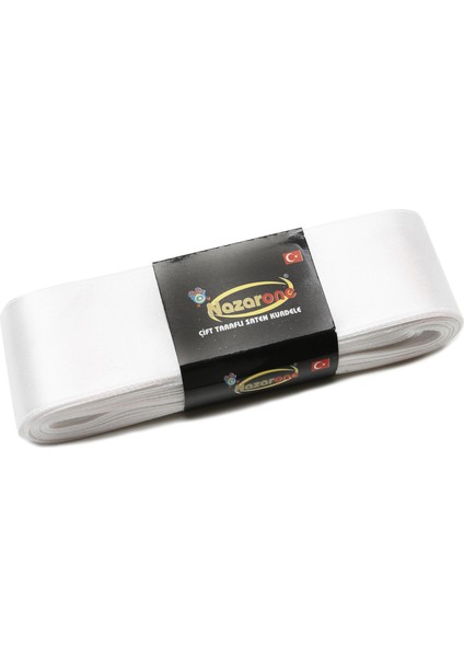 Saten Kurdele 4CM-10MT-BEYAZ(101)
