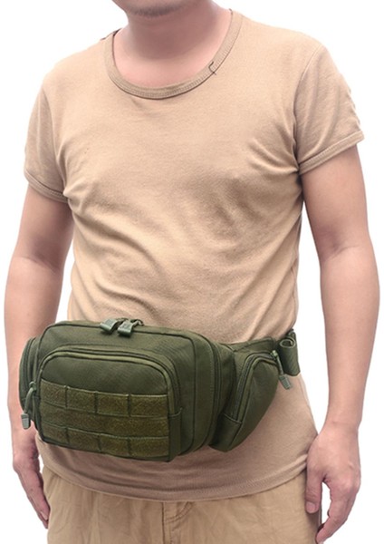 Unisex Açık Av Bisikleti Için Naylon Bel Paket Omuz Çantası Siyah(Yurt Dışından)