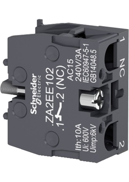 ZA2EE102 Kontak Blok Ø22MM Buton Için, 1 Nk