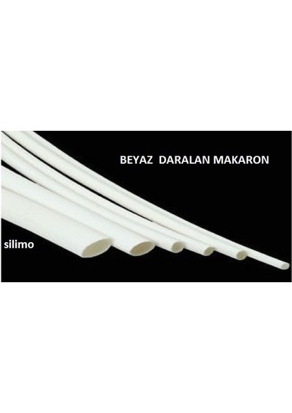 1 Metre Beyaz Daralan Makaron 6.4 mm Kablo Yalıtım Isıyla Iphone Şarj Aleti Uyumlu Hortumu
