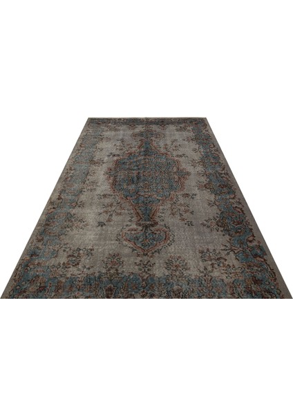 Gerçek El Dokuma Eskitme Vintage Halı 168 x 270 cm 9751