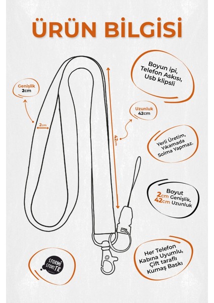 Enstrüman Desenli Boyun Ipi ve Telefon Askısı fiyatları