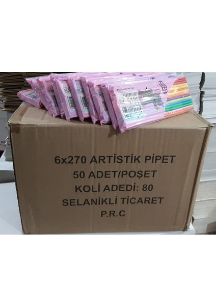 Ince Artistik Pipet 4000 Adet 6 MM*280 mm (80 Pk:50 Li) fiyatları