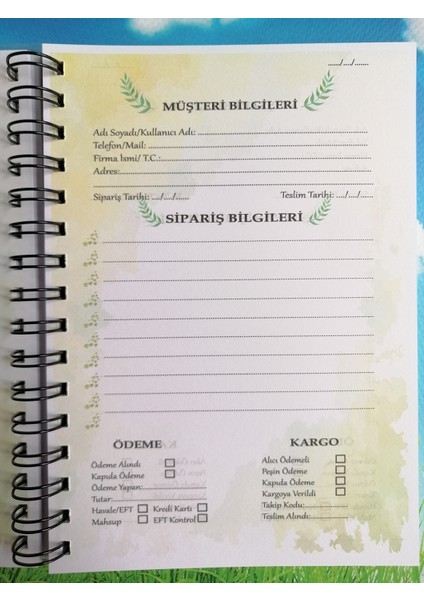 Sipariş Defteri 100 Yaprak 200 Sayfa A5