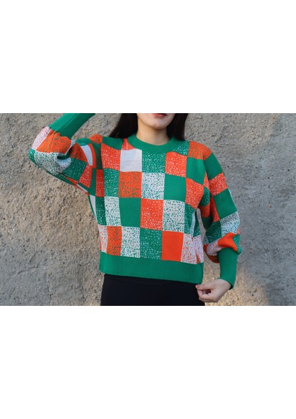 Moda Krop Triko Kadın Kazak