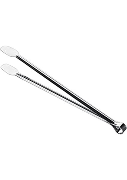 Klasik Metal Mangal Maşası 32 Cm-25 cm Uzun-Kısa Boy Çelik Yemek Barbekü Izgara Kömür Köz (2'li Set