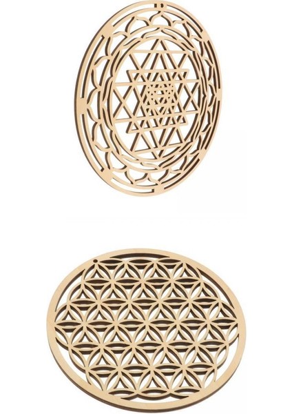 Geometri Oyma Duvar Heykel Dilim Asma Sanat Süslemeleri A D 30.5cm (Yurt Dışından)