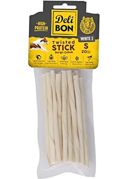 Burgu Çubuk Ince Boy 20'li Paket Beyaz