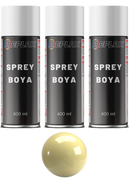 3 Adet Ral 1015 Fil Dişi Beji Sprey Boya 400 ml